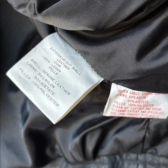 Black Leather Vintage Men's Moto Zip Jacket - Picture 14 of 15